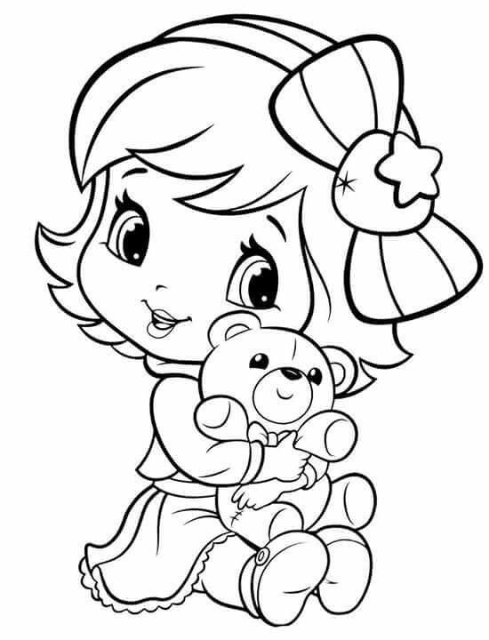 Baby Girl Coloring Pages
 Baby Strawberry Shortcake Rocks