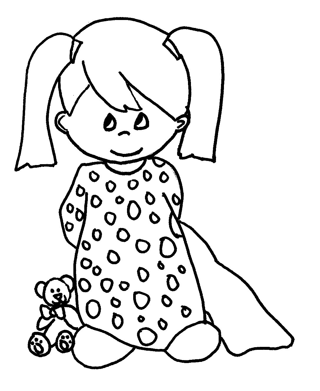 Baby Girl Coloring Pages
 Free Printable Baby Coloring Pages For Kids