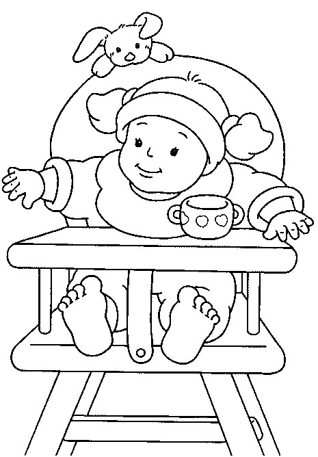 Baby Girl Coloring Pages
 Baby Coloring Pages
