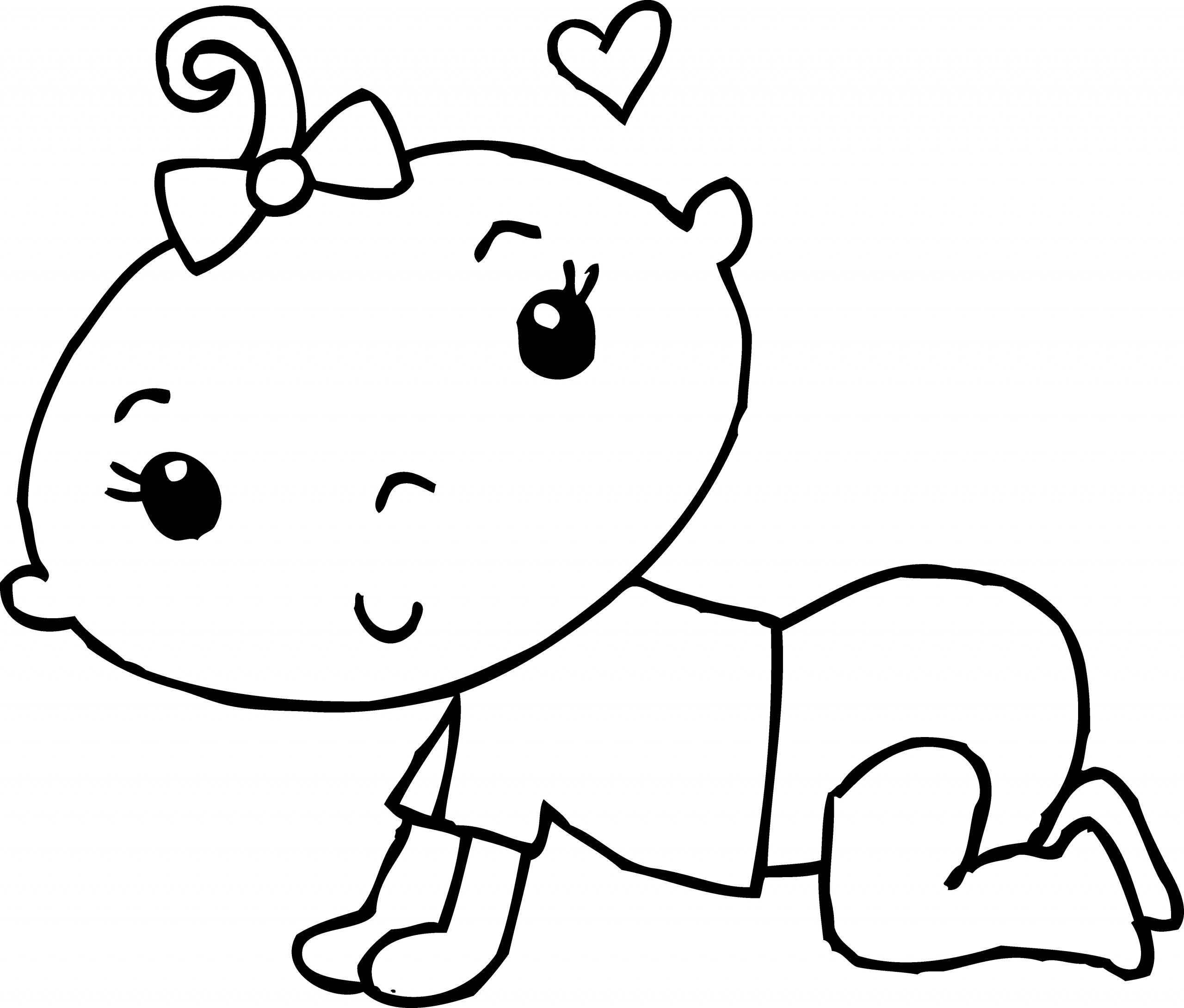Baby Girl Coloring Pages
 Cute Baby Girl Coloring Page Free Clip Art
