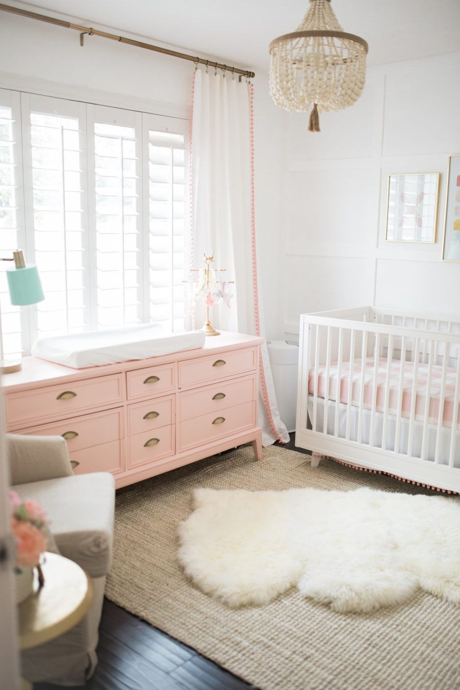 Baby Girl Dresser Ideas
 Bright White & Pastel Baby Girl Nursery Reveal