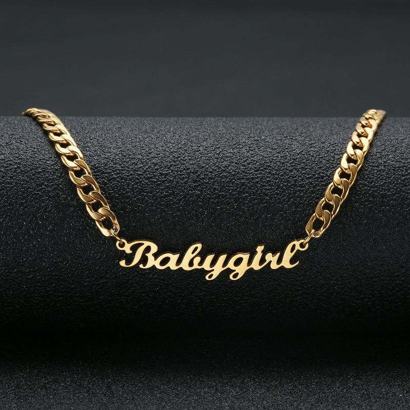 Baby Girl Necklace
 Personalized Custom Name Necklace Stainless Steel