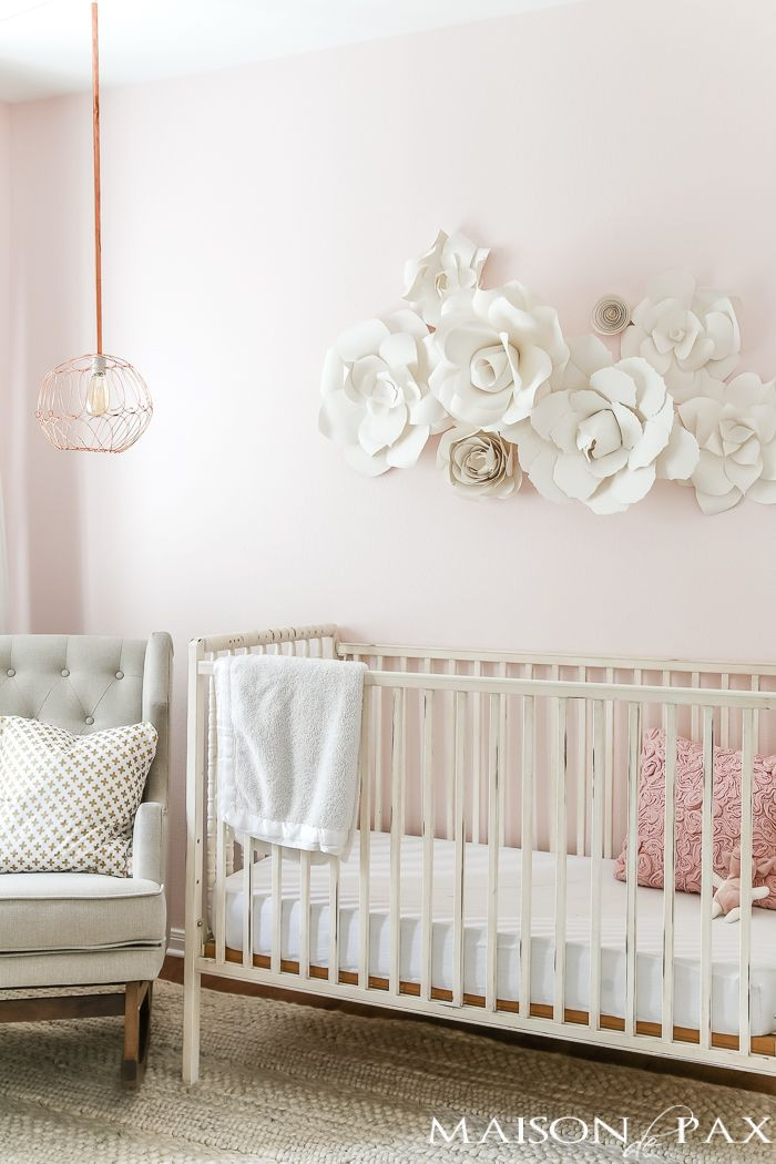 Baby Girl Nursery Wall Decor Ideas
 Paper Flower Wall Art in the Nursery