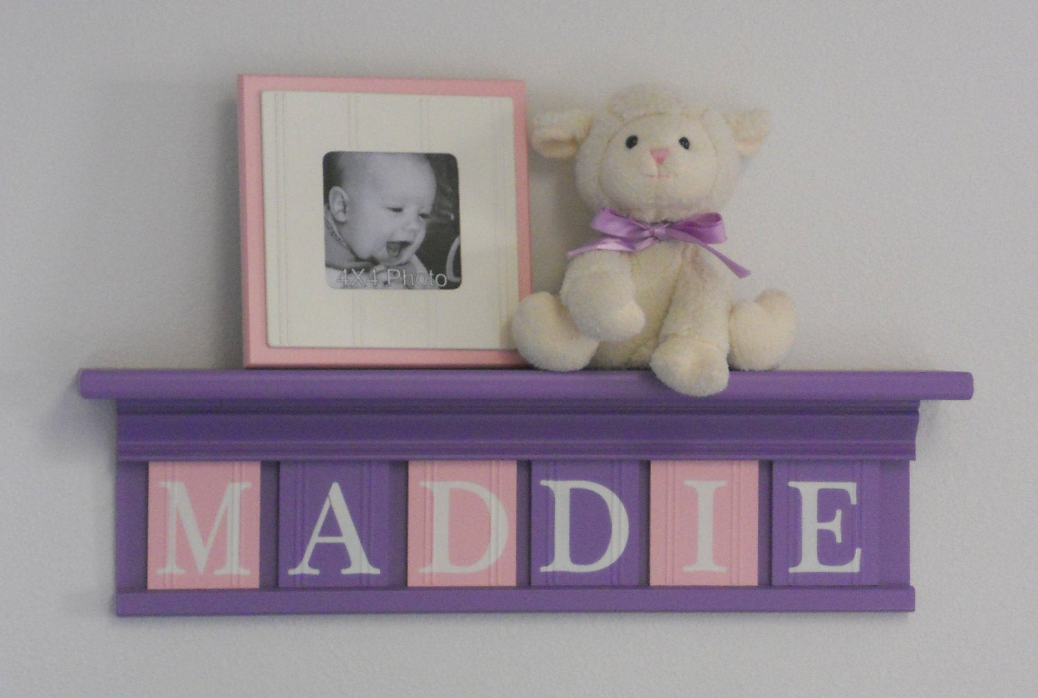 Baby Girl Nursery Wall Decor Ideas
 Purple Pink Nursery Decor Baby Girl Nursery Wall Art Shelf