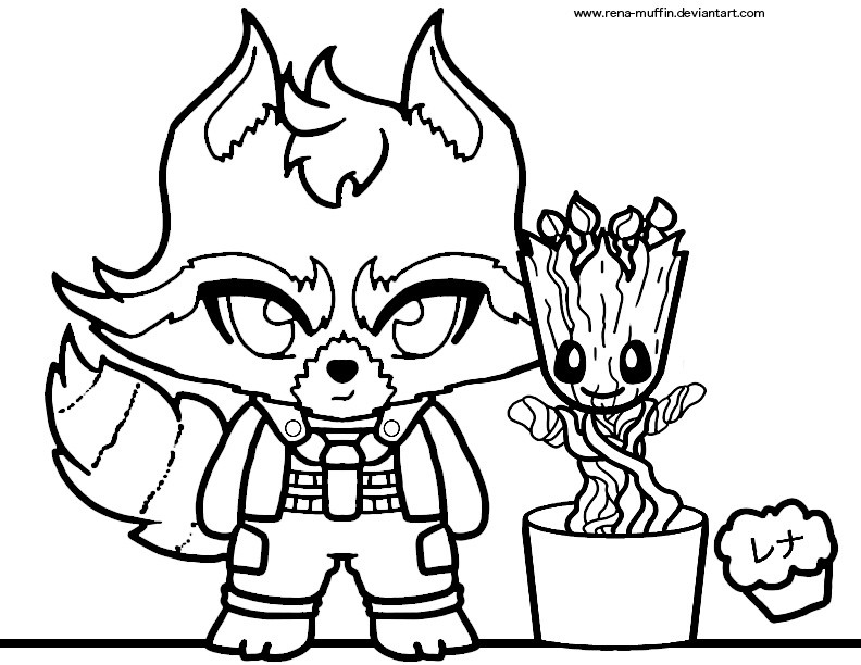 Baby Groot Coloring Pages
 Baby Groot Drawing at GetDrawings