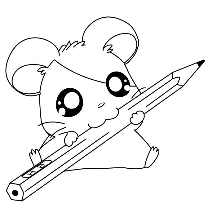 Baby Hamster Coloring Pages
 Cute Hamsters Sleeping Hamtaro Coloring Page Cartoon