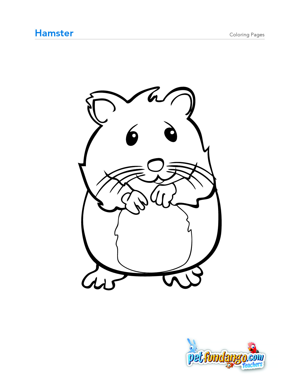 Baby Hamster Coloring Pages
 Hamster Coloring Page