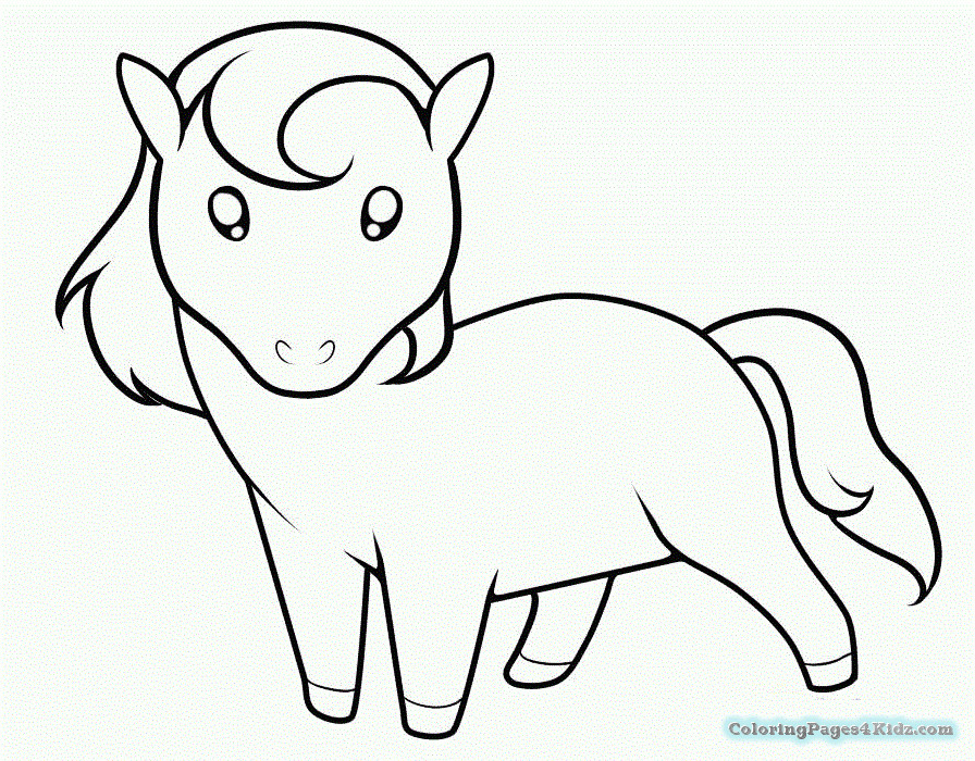 Baby Horse Coloring Page
 Baby Horse Coloring Pages