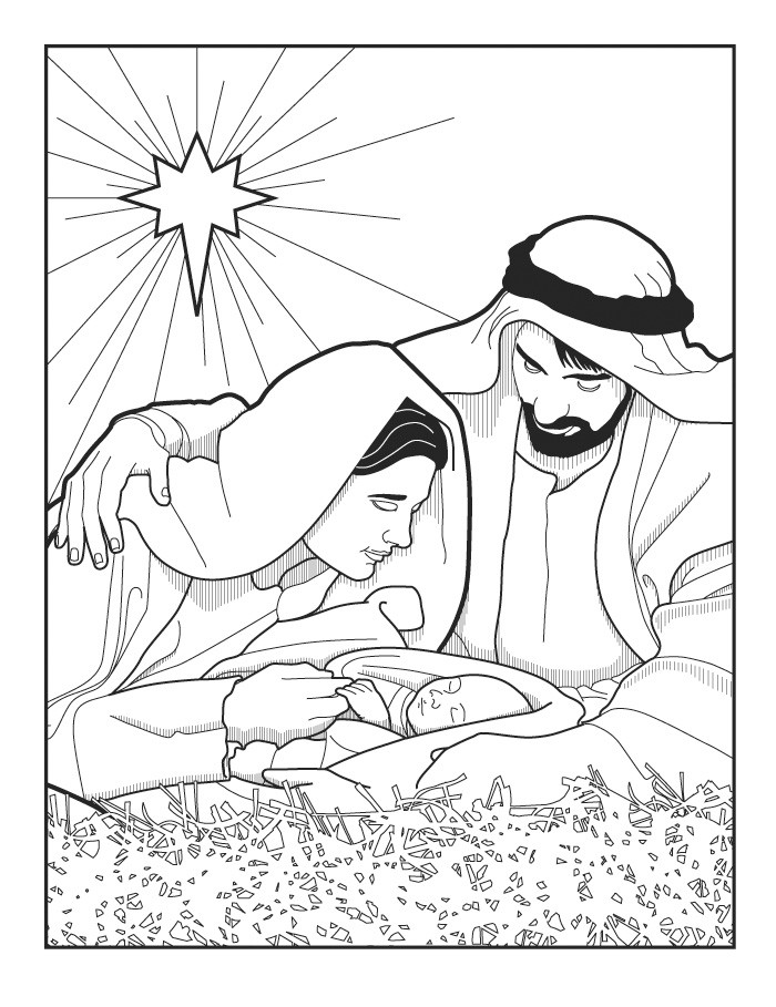 Baby Jesus Coloring Page
 XMAS COLORING PAGES