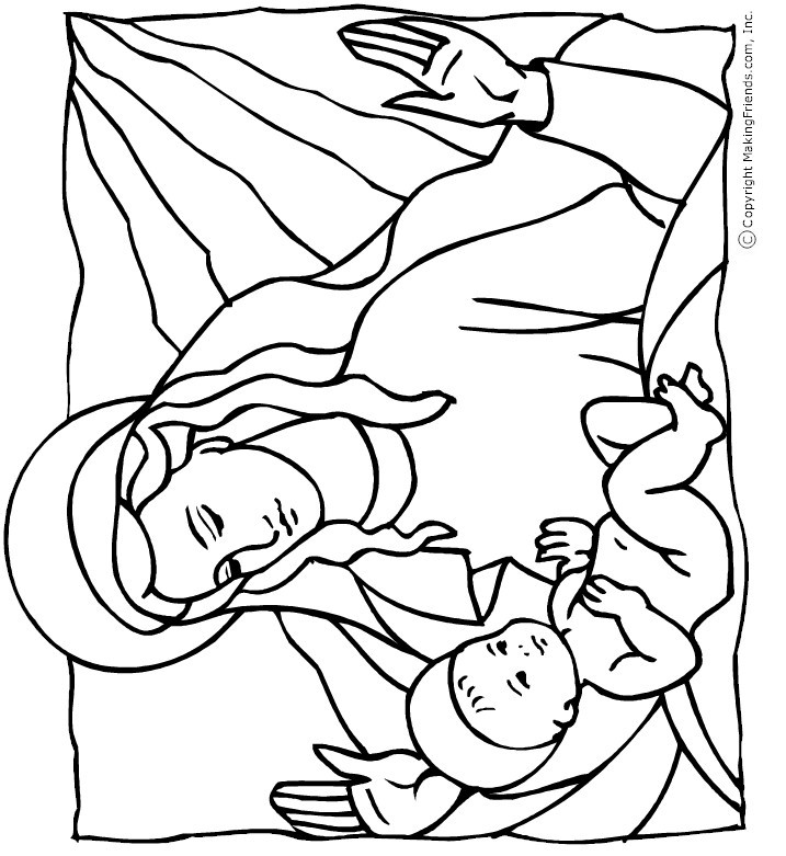 Baby Jesus Coloring Page
 Baby Jesus Coloring Page