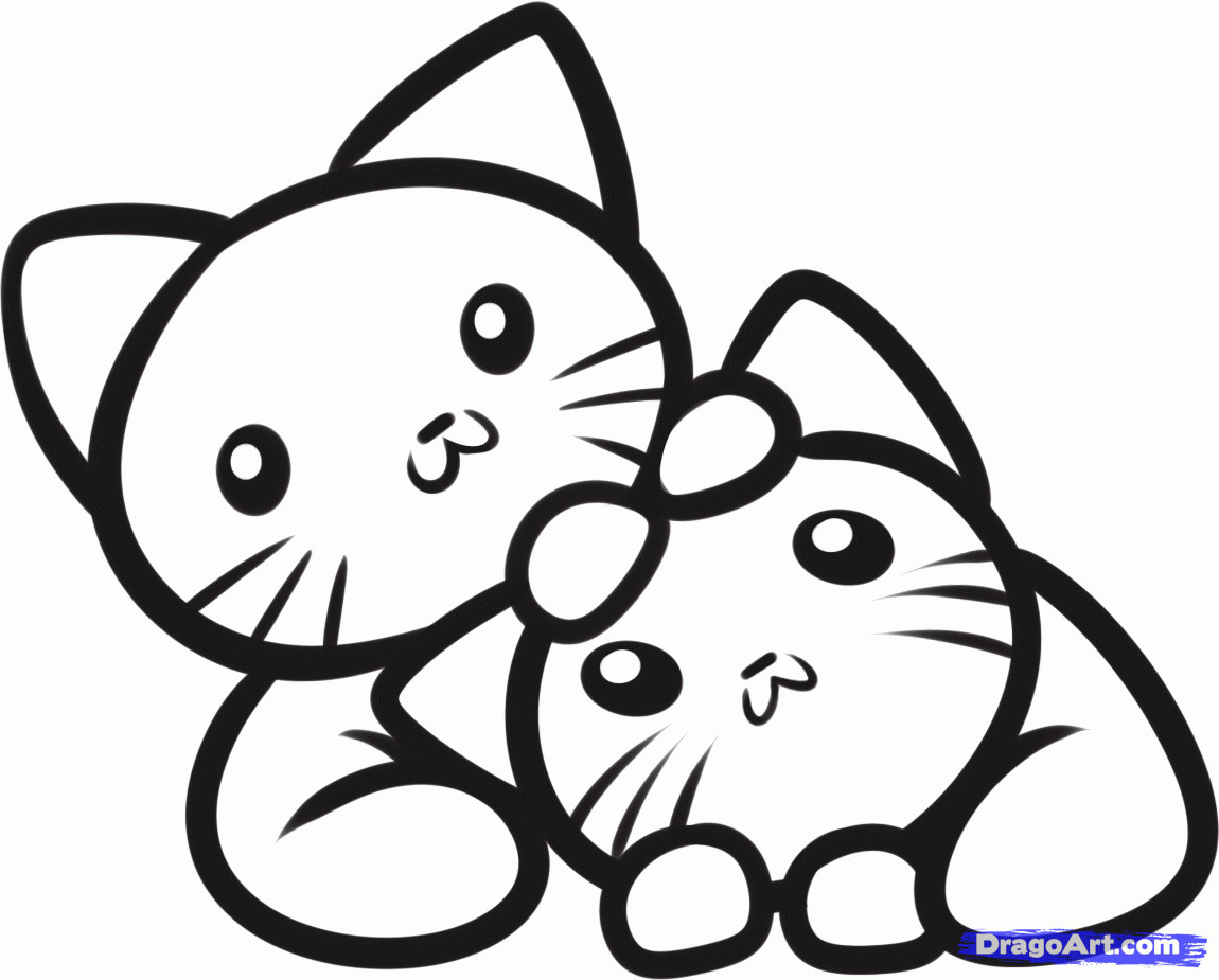 Baby Kitty Coloring Pages
 How to Draw Kittens For Kids Step by Step Animals For