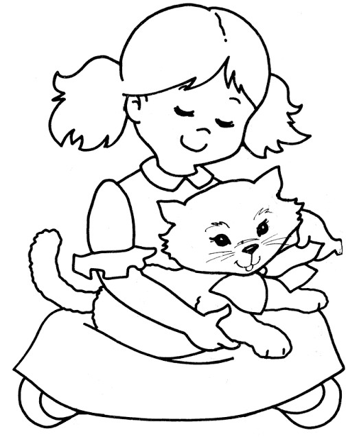 Baby Kitty Coloring Pages
 Printable Coloring Pages October 2012