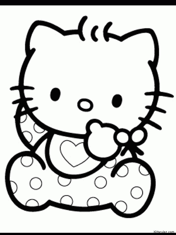 Baby Kitty Coloring Pages
 Free Printable Hello Kitty Coloring Pages Coloring Home