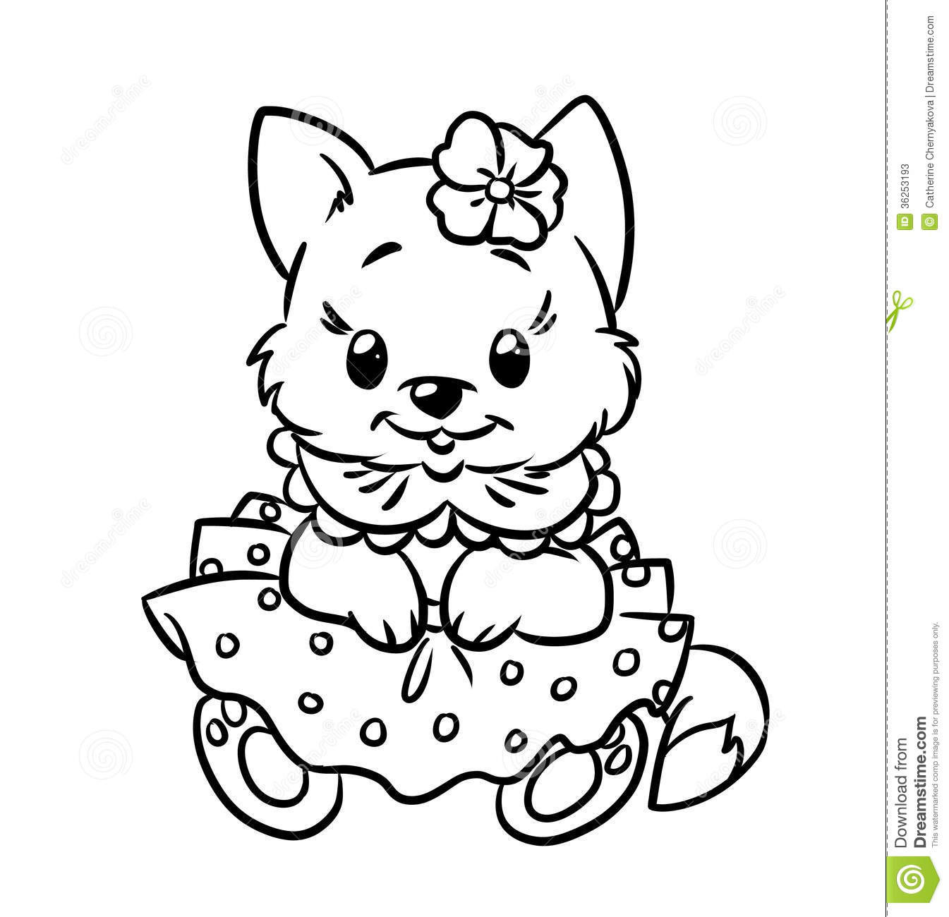 Baby Kitty Coloring Pages
 Baby kitten coloring pages stock illustration