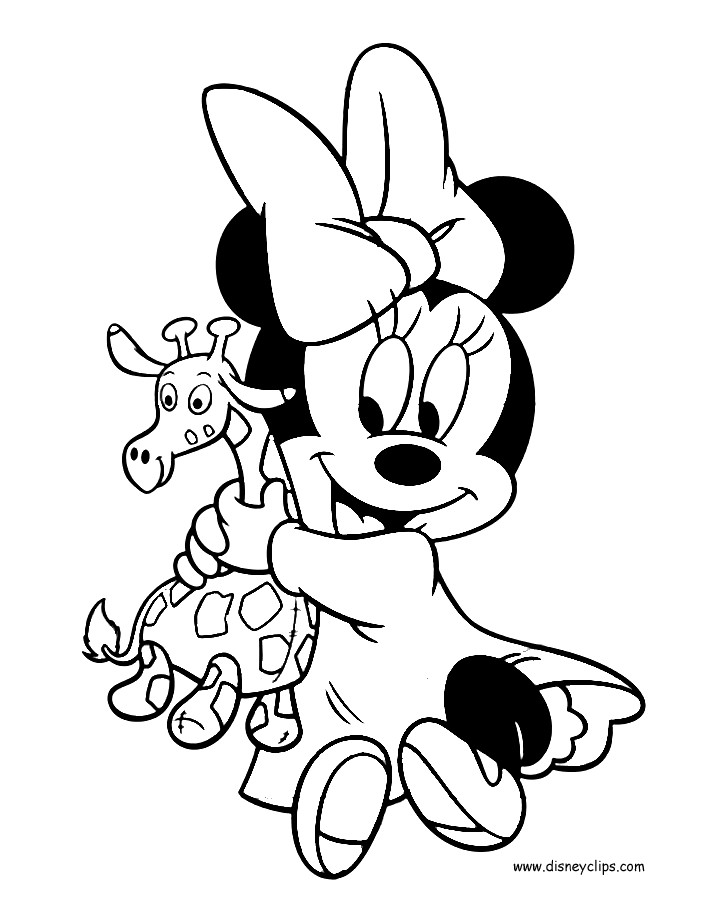 Baby Minnie Coloring Pages
 Disney Babies Printable Coloring Pages 2