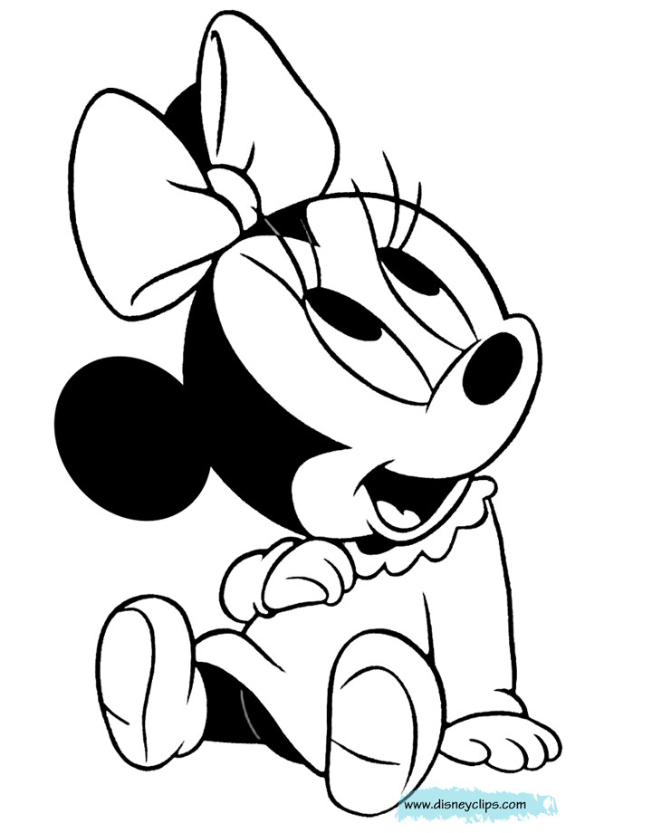 Baby Minnie Coloring Pages
 Disney Baby Minnie Mouse Coloring Pages Sketch Coloring Page