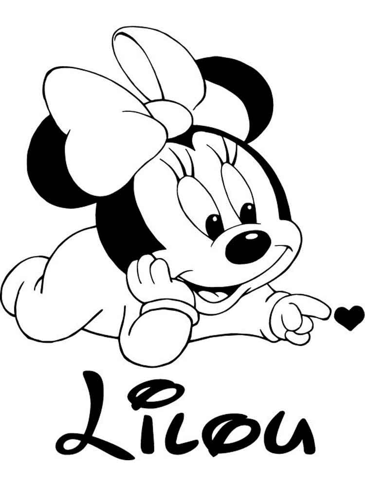 Baby Minnie Coloring Pages
 Baby Minnie Mouse coloring pages Free Printable Baby