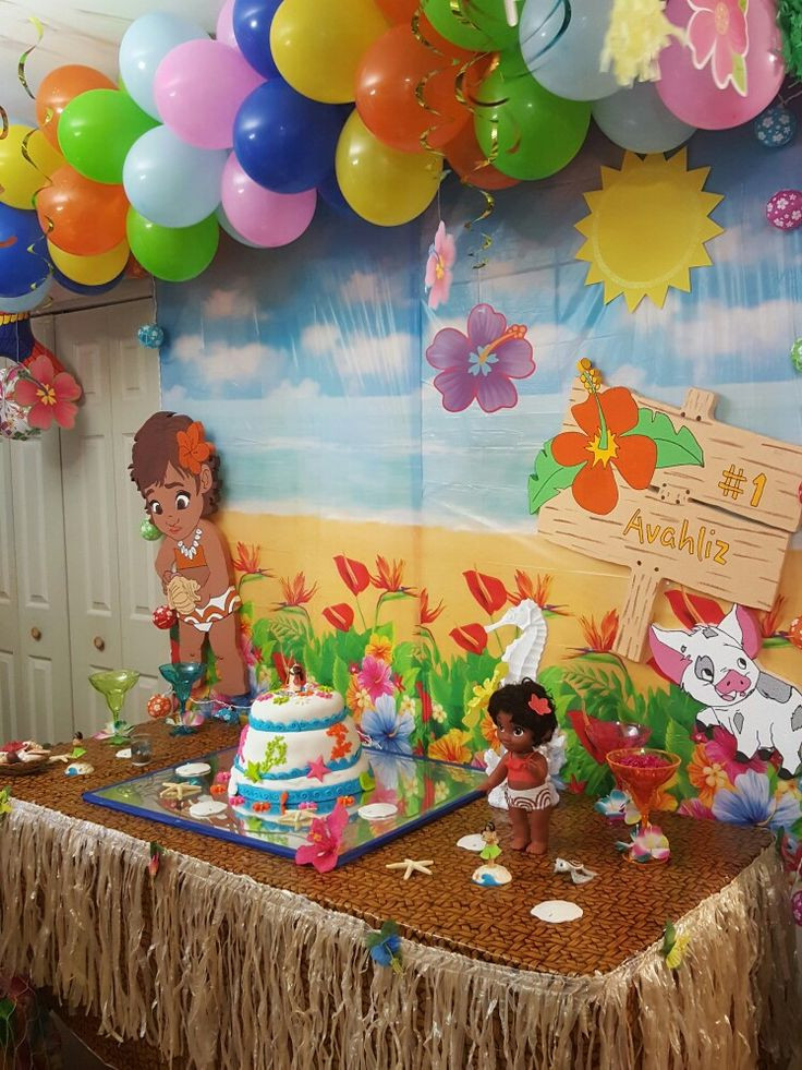 Baby Moana Birthday Party
 Moana birthday party decoration