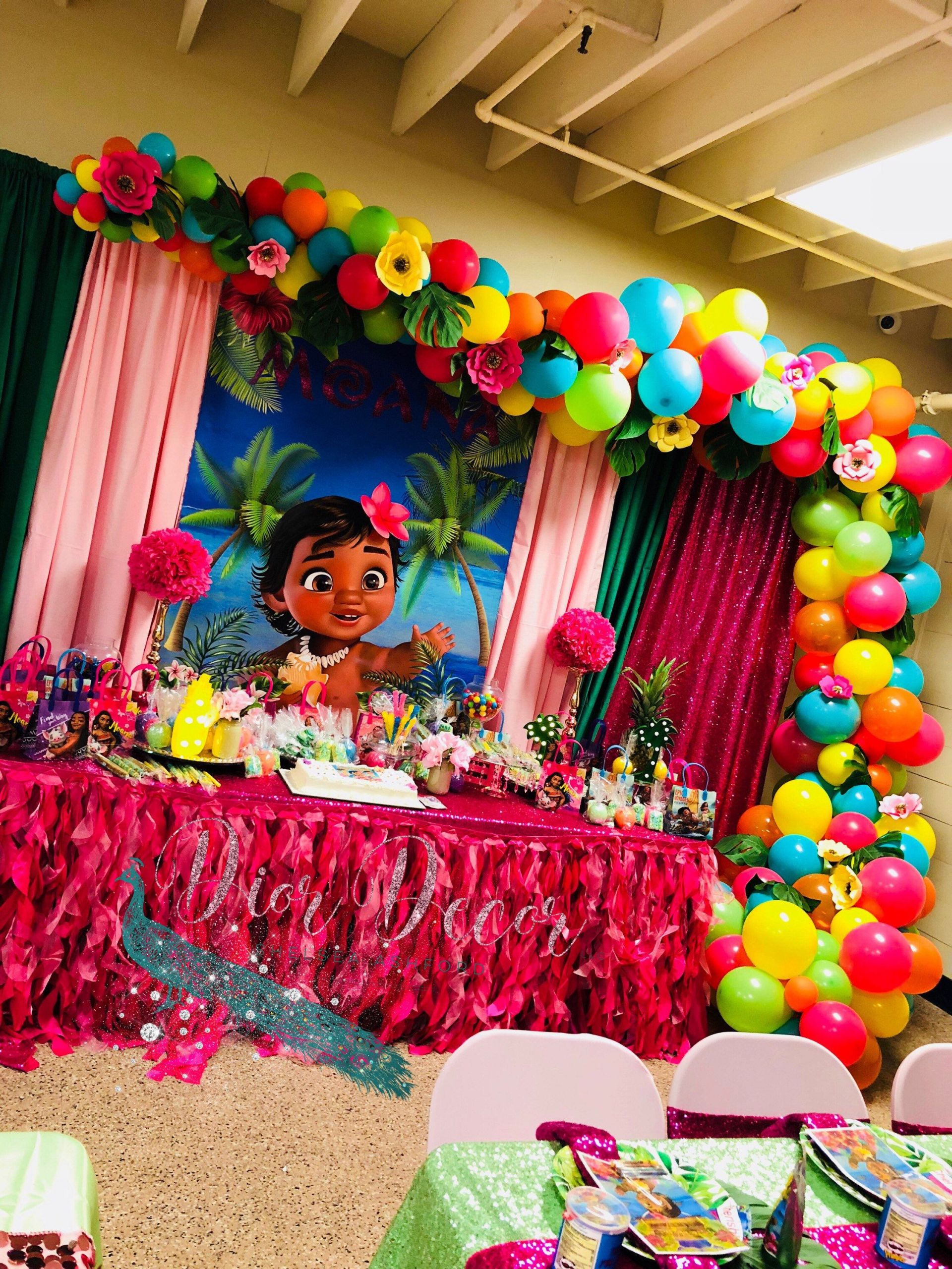 Baby Moana Birthday Party
 Pin by Kaleighs Creations on Backdrops in 2019