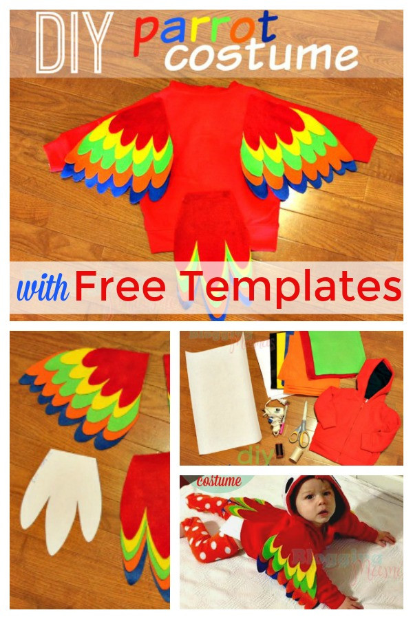 Baby Parrot Costume DIY
 Baby Parrot Costume DIY with Free Pattern Templates