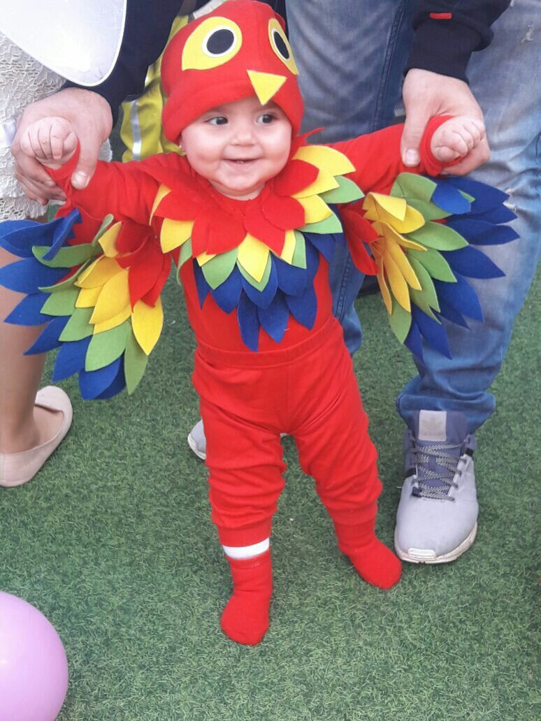 Baby Parrot Costume DIY
 תחפושת תוכי לתינוק Parrot costume