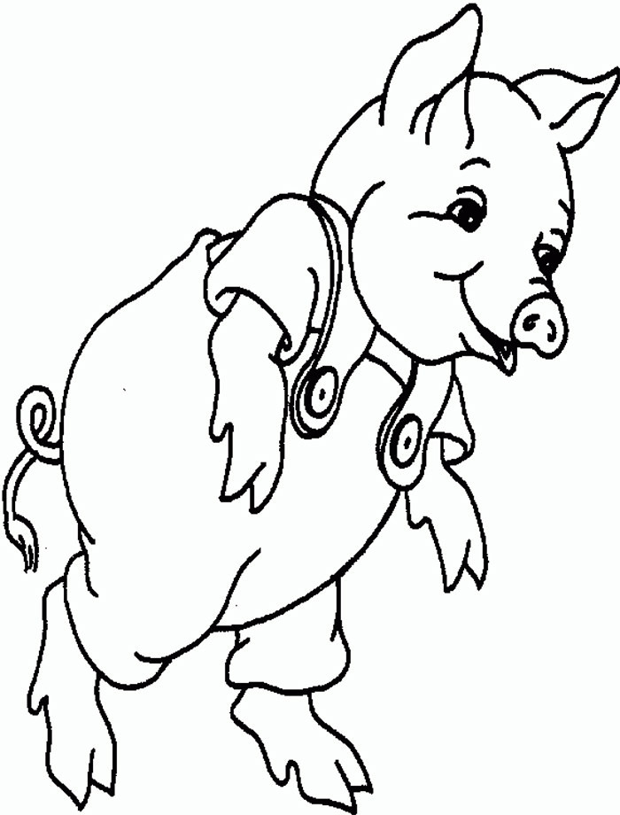 Baby Pig Coloring Pages
 Pig Template Animal Templates