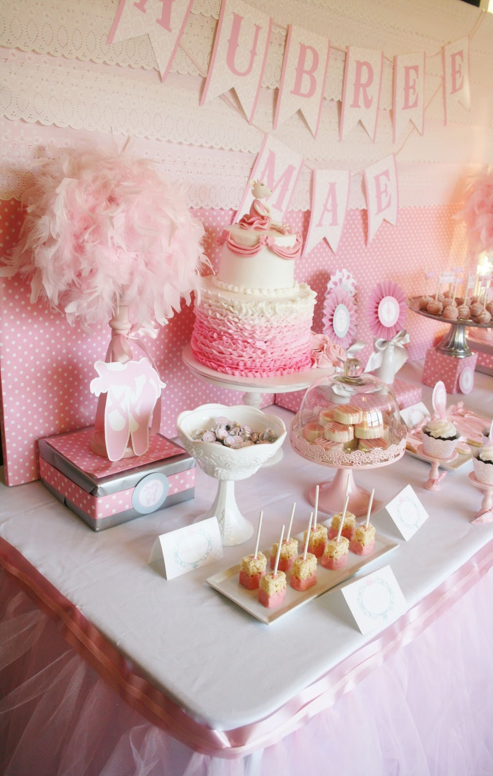 Baby Shower Decor Ideas For Girls
 And Everything Sweet Ballerina Baby Shower Dessert Table