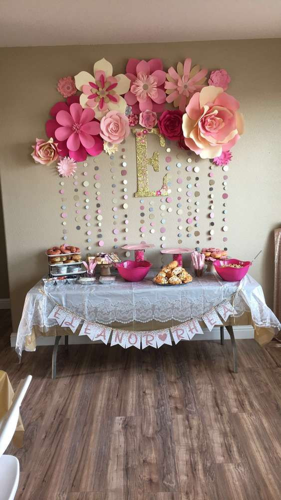 Baby Shower Decor Ideas For Girls
 Pink and gold Baby Shower Party Ideas