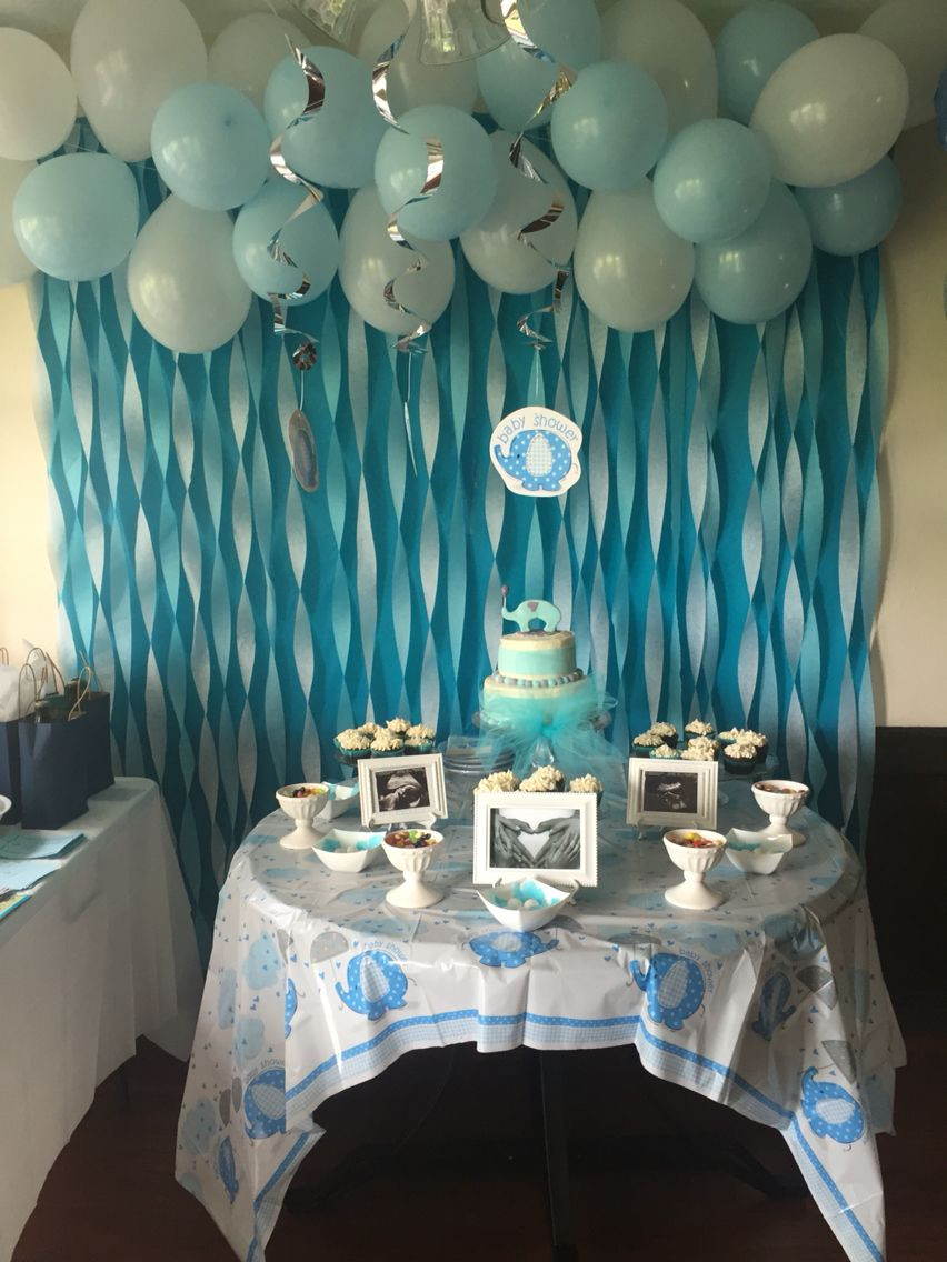 Baby Shower Decoration Ideas For A Boy
 Baby Boy Elephant Baby Shower in 2020