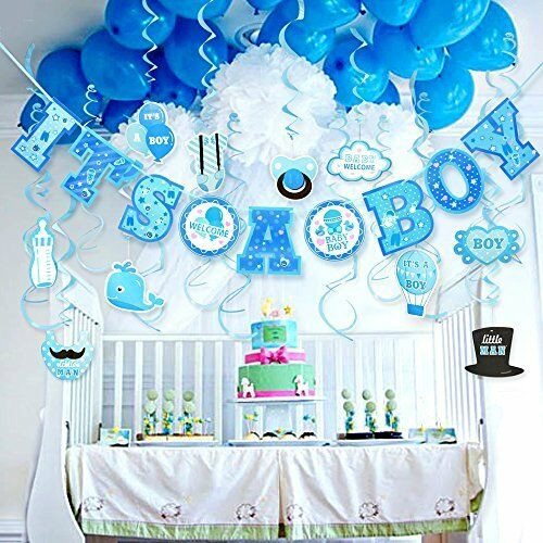 Baby Shower Decoration Ideas For A Boy
 Lucky Party Baby Shower Decorations for Boy It s A BOY