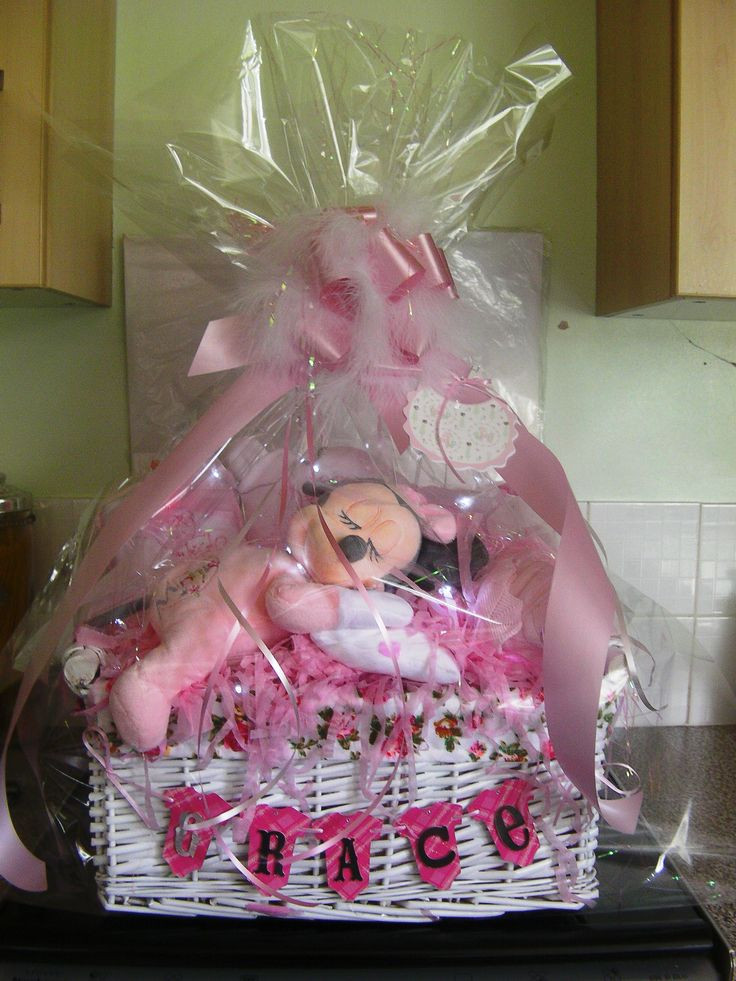 Baby Shower Gift Wrapping Ideas Pinterest
 Baby Girl Gift Basket