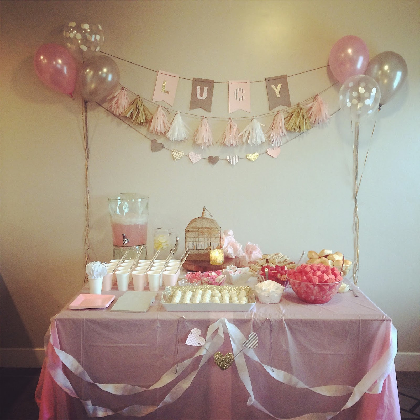 Baby Shower Girl Decoration Ideas
 Home with Carissa Introducing the " the Cheap" Series