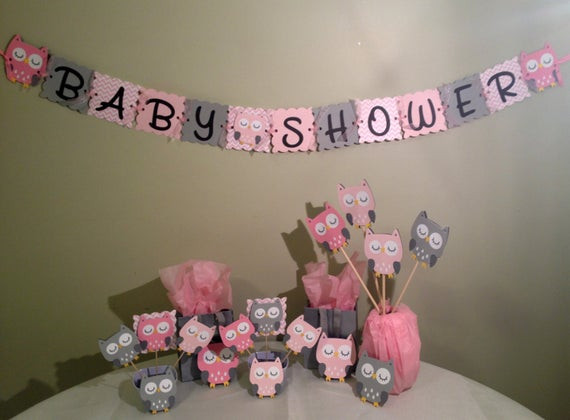 Baby Shower Girl Decoration Ideas
 Owl Baby Shower Decorations Package Owl Baby Shower Pink