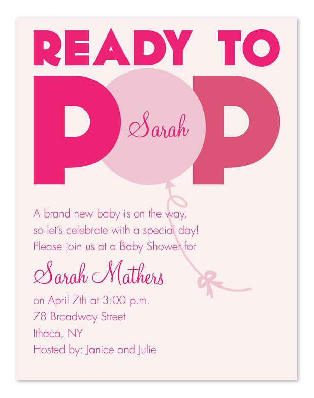 Baby Shower Invitations Quotes
 Ready to Pop Baby Shower Invitations by Invitation