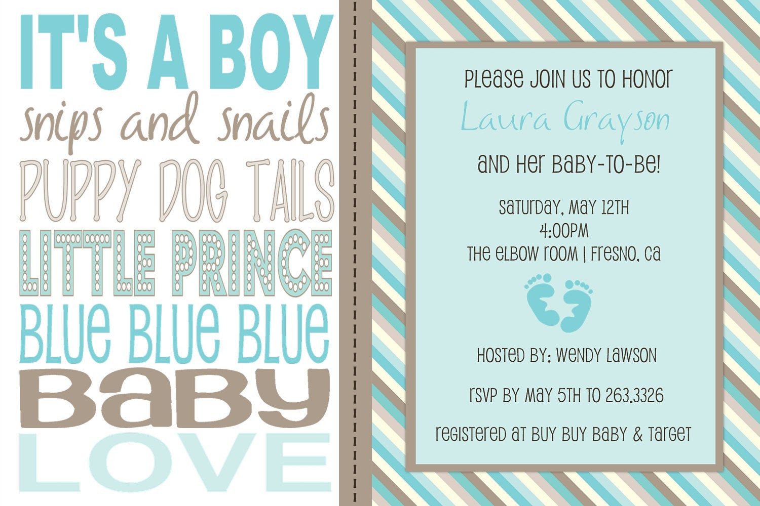 Baby Shower Invitations Quotes
 Items similar to Baby Boy Wording Shower Invitation on Etsy