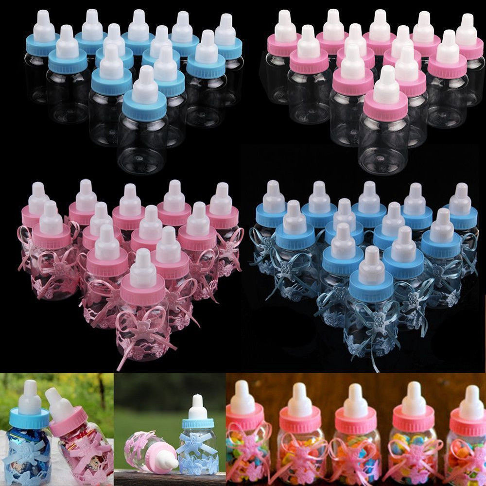 Baby Shower Party Packs
 30 Fillable Bottles for Baby Shower Favors Blue Pink Party