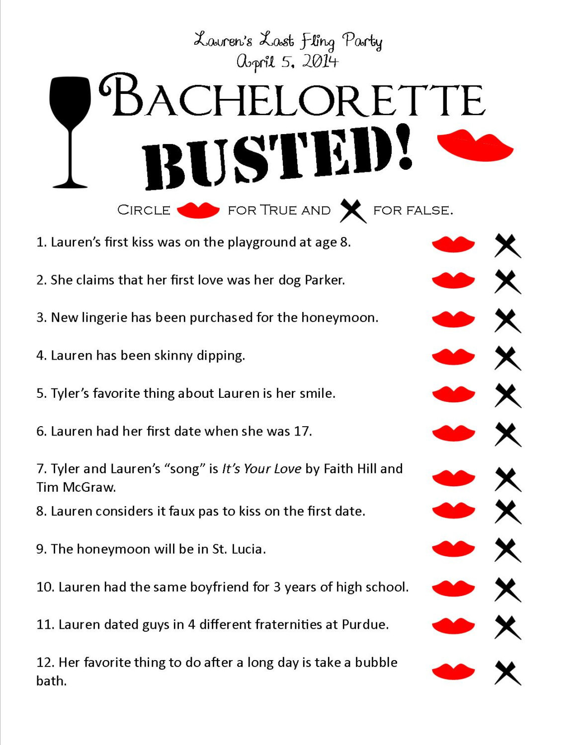 Bachelorette Party Game Ideas
 Bachelorette Busted Unique Printable Bachelorette by
