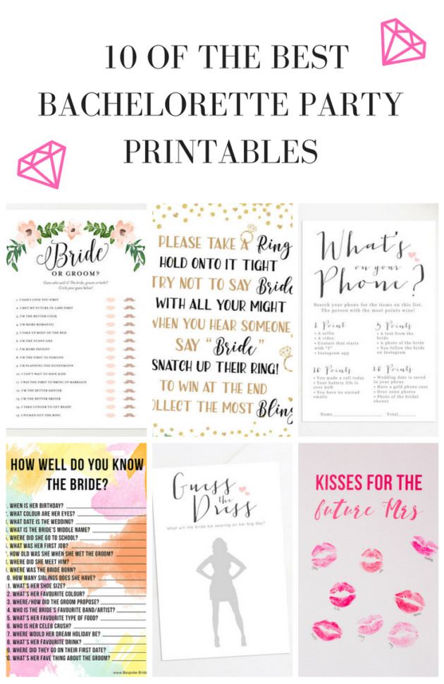 Bachelorette Party Game Ideas
 10 Bachelorette Party and Bridal Shower Games & Free