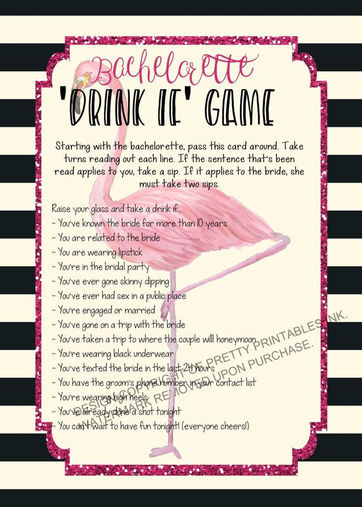 Bachelorette Party Game Ideas
 Printable bachelorette game bachelorette drinking game