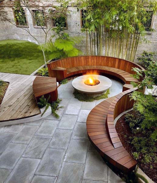 Backyard Design With Fire Pit
 Top 50 Best Fire Pit Landscaping Ideas Backyard Designs