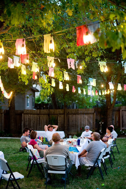 Backyard Lighting Ideas For A Party
 Domestic Fashionista Backyard Fall Celebration