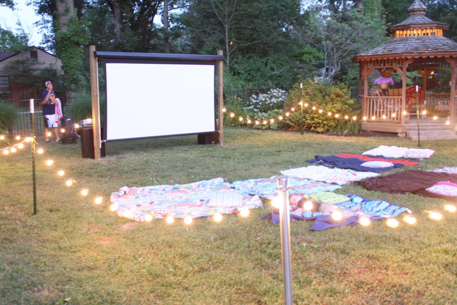 Backyard Night Party Ideas
 haleyv6 A 3rd and 5th birthday OUTDOOR MOVIE