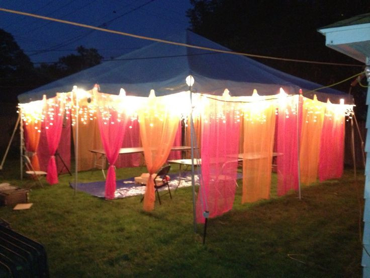 Backyard Night Party Ideas
 party tents at night