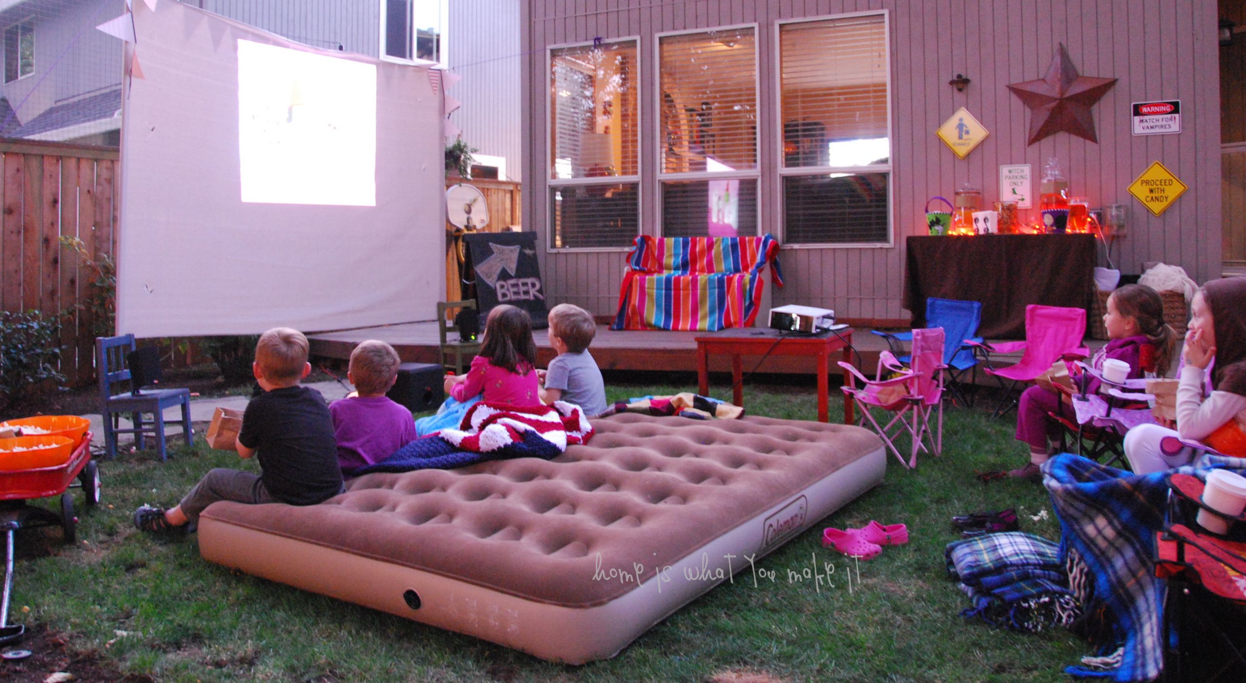 Backyard Night Party Ideas
 fall backyard movie night – home is what you make it