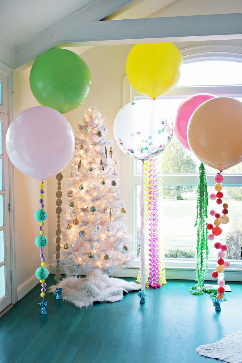 Balloon Decorations For Birthday
 5 Balloon DIYs for Your Holiday Party A Beautiful Mess
