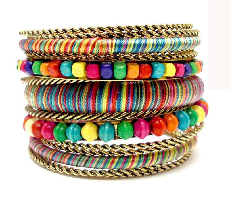 Bangles Bracelets Cheap
 Aliexpress Buy Multicolor Wooden Beads Bracelets