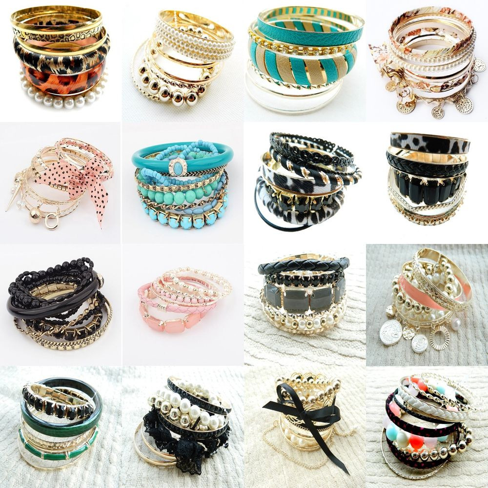 Bangles Bracelets Cheap
 Wholesale Lots Bulk Fashion Jewelry Multilayer Unique