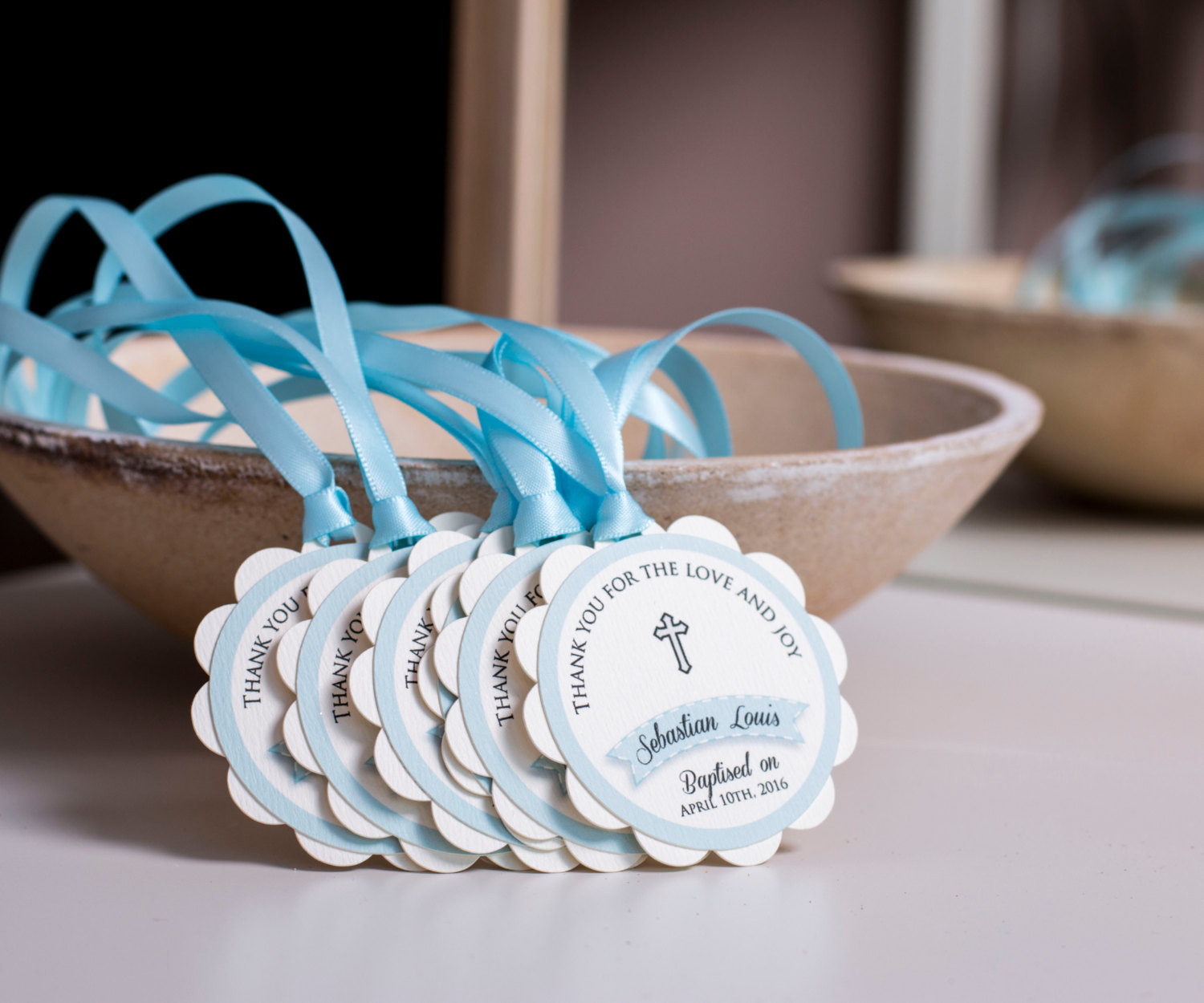 Baptism Thank You Gift Ideas
 First munion Favors Baptism Favor Tags Baby Boy Baptism