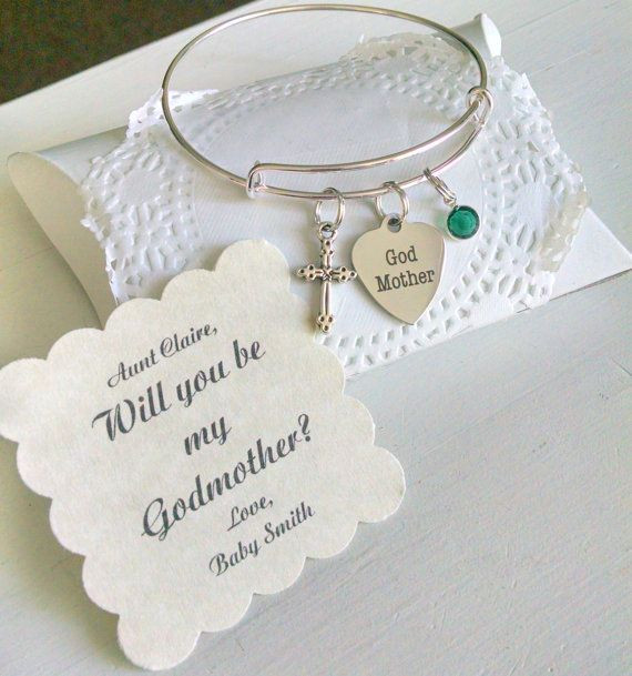 Baptism Thank You Gift Ideas
 Godmother Bracelet Godmother Gift Will You Be My