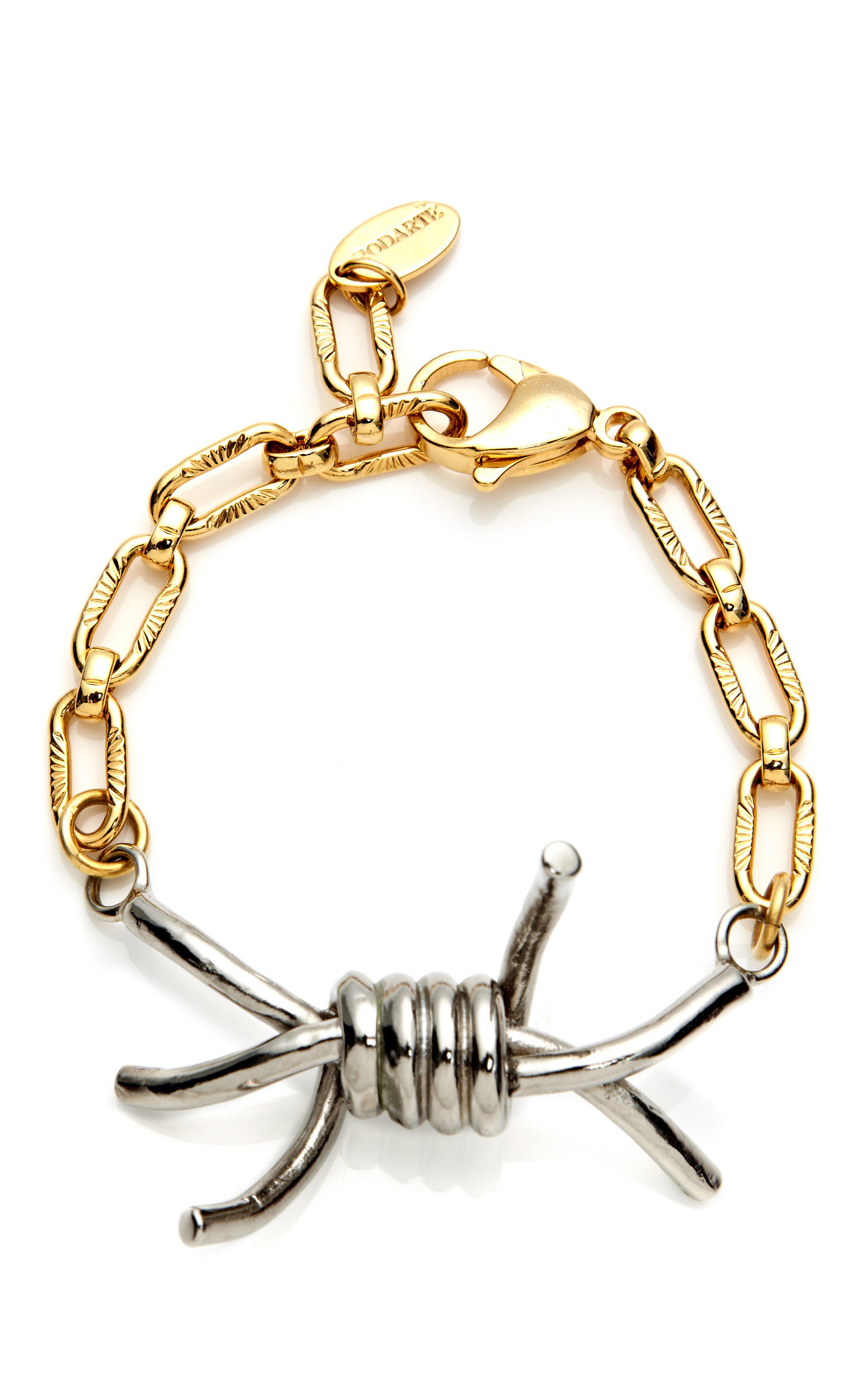 Barbed Wire Bracelet
 Silver & Gold Barbed Wire Bracelet by Rodarte